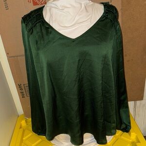 Lane Bryant Dark Green Blouse